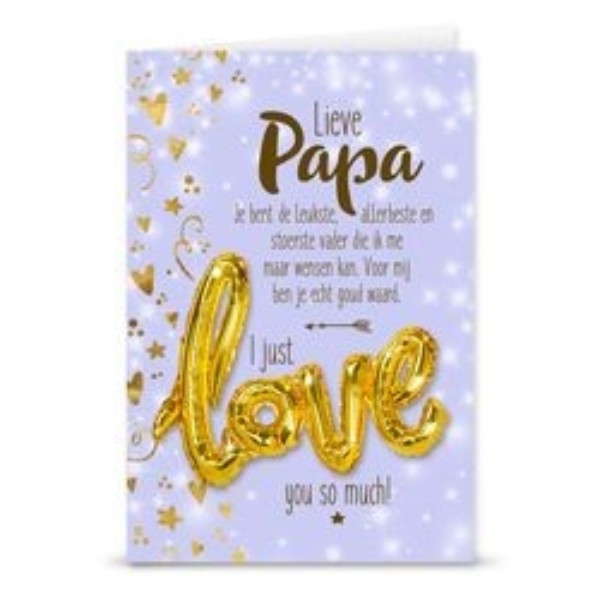 zacht Bekentenis Verfijnen Gift card love ballon Papa - goedkope kado en feestartikelen bestellen  cadeaus jarig
