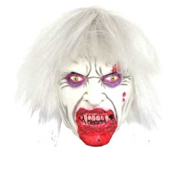 het internet Terminologie lancering Masker bloedzombie met grijs haar - online feestartikelen bestellen happy  halloween