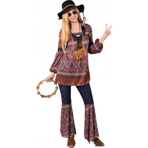 Sobriquette klimaat Speels Hippie kostuum dames mt 46-48 - feestartikelen bestellen carnavalskleding